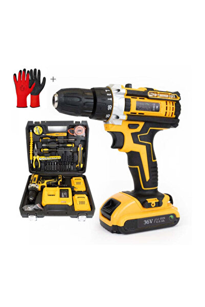 OEM Δράπανο και Κατσαβίδι 48V με 2 Μπαταρίες και Σετ Αξεσουάρ 30 Τεμαχίων