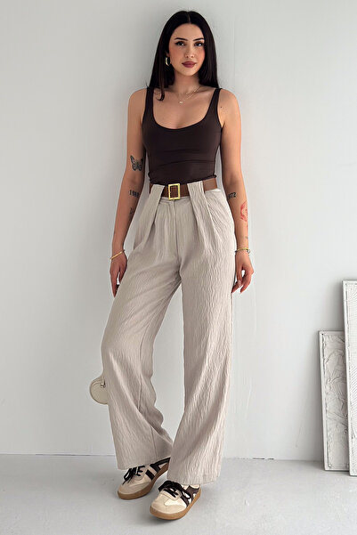 Noa&Noa Pantaloni de damă cu talie înaltă și picior larg – Design elegant cu ...