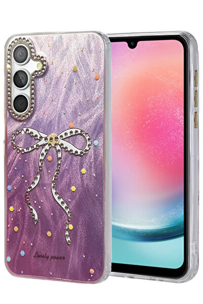 ZEMİRA HOME غطاء حماية لهاتف سامسونج جالاكسي A24 4G من نيو فيس، غطاء بنمط مرآ...