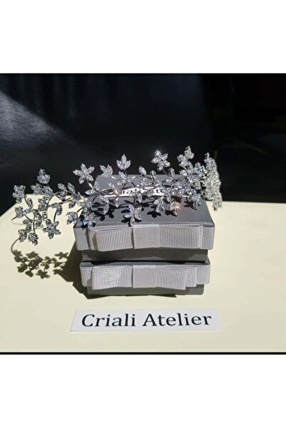 OEM Coroniță diafană tip bentiță cu cristale Zirconia – CMA 218, stralucire d...