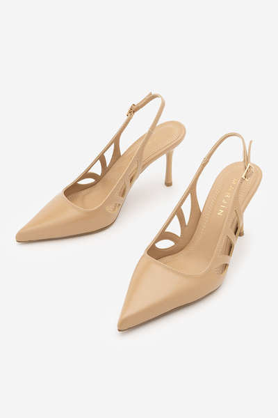 Marjin Жіночі туфлі на шпильках з гострим носком, регульованою пряжкою та від...