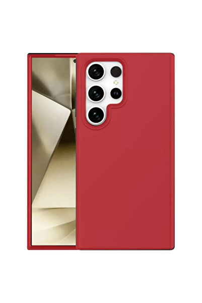ZEMİRA HOME حافظة نيو فيس لهاتف سامسونج جالاكسي S24 الترا سيليكون أول - أحمر