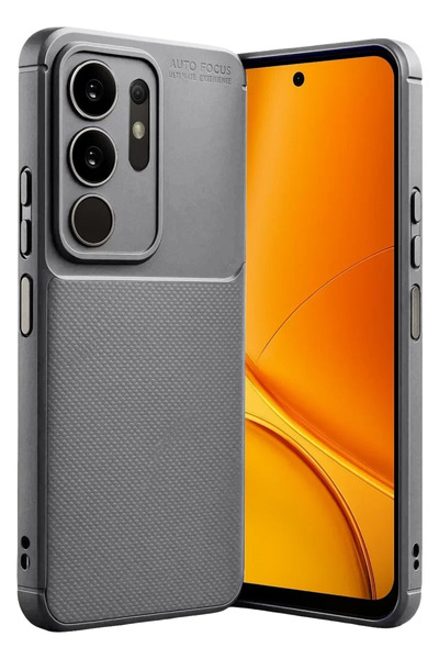 TeknoKapsül غطاء كربون فوكس أوتوماتيكي من نيو فايس فيفو Y29 4G - رمادي