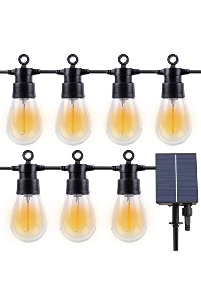 Rixme Ghirlanda solara cu incarcare USB-C Rixme, 10m, 10 becuri LED, 8 moduri...