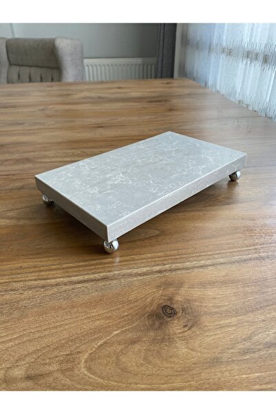 Nexa Doğaltaş Ayaklı Mermer Sunumluk ve Yağdanlık Altlığı – 25x15 cm Dikdörtg...