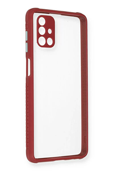 ZEMİRA HOME Newface Samsung Galaxy M51 Case Miami Transparent Silicone - Fuchsia