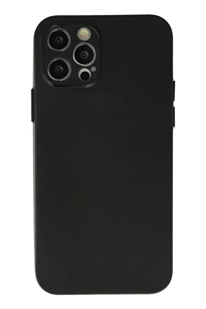 Beta Moda Hub حافظة نيو فيس لهاتف آيفون 12 برو ماكس من السيليكون - أسود