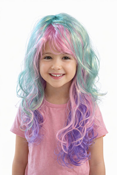 Partifabrik Perucă Păr Lung cu Breton 50 Cm Sirenă