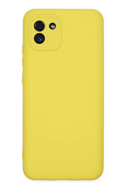 ZEMİRA HOME Newface Samsung Galaxy A03 Case Nano Inside Velvet Silicone - Yellow