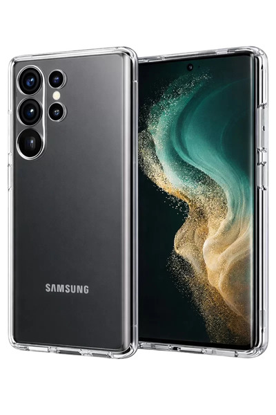 ZEMİRA HOME نيوفيس سامسونج جالاكسي اس 26 الترا سيليكون شفاف فاخر - شفاف