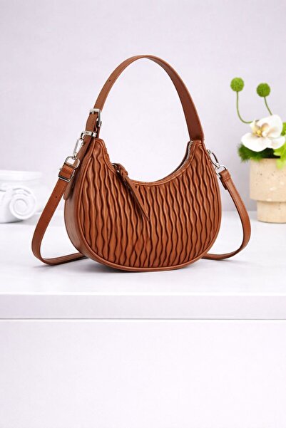 mothers dream Textured Crescent Shoulder Bag for Women