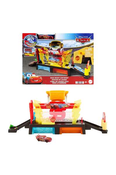 Disney And Pixar Cars Color Changers Race Ready Car Wash Playset & Color Chan...