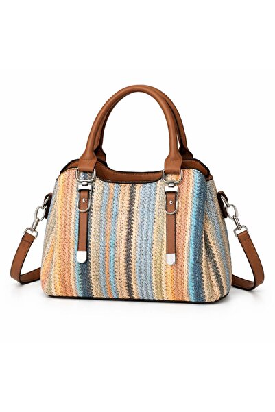mothers dream Multicolor Woven Pattern Handbag for Women