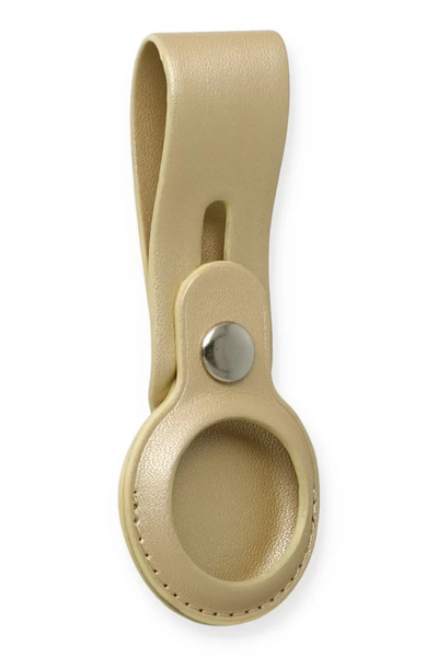 TeknoKapsül حافظة جلدية بحزام Airtag من نيو فيس - ذهبي