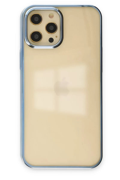 Beta Moda Hub حافظة نيو فيس لهاتف آيفون 12 برو ماكس من السيليكون - أزرق