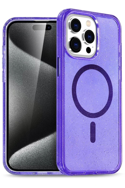 Beta Moda Hub غطاء حماية ستار ماجسيف لهاتف آيفون 14 برو من نيو فيس - أرجواني