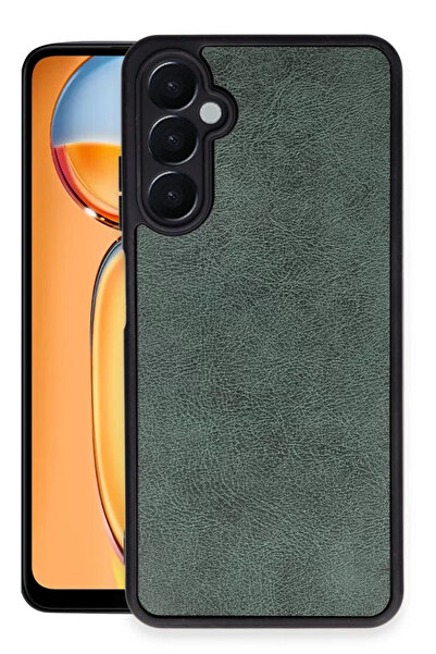 Generic Brand Newface Samsung Galaxy A05S Case Aras Leather Cover - Dark Green