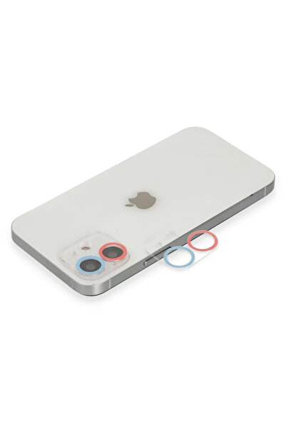 Beta Moda Hub Newface Apple iPhone 12 Mini زجاج حماية عدسة الكاميرا الملونة -...