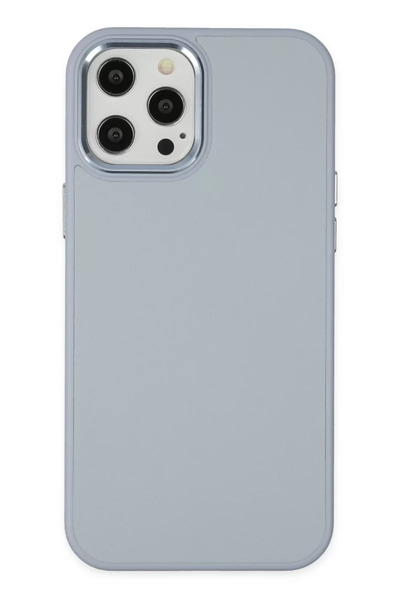 ZEMİRA HOME Newface iPhone 12 Pro Max Case Asian Leather Silicone - Sierra Blue