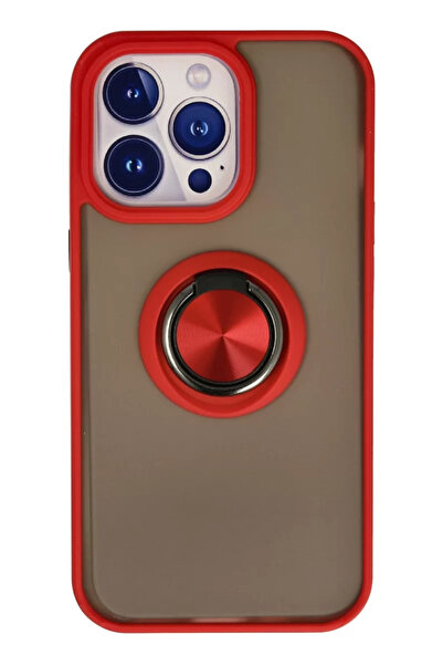 ZEMİRA HOME Newface iPhone 13 Pro Case Montreal Ring Silicone Cover - Red