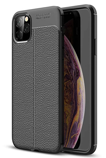 TeknoKapsül غطاء Newface لهاتف آيفون 11 برو ماكس بتركيز تلقائي - أسود