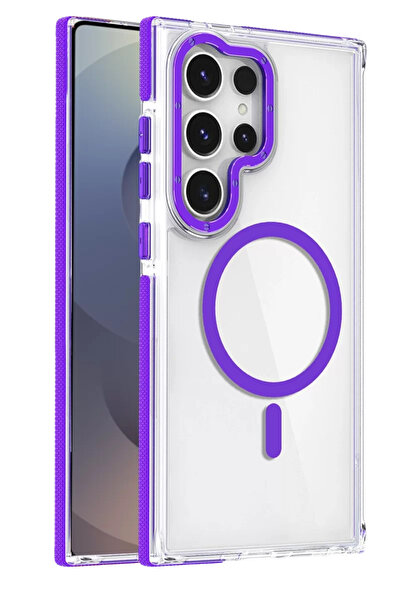 ZEMİRA HOME غطاء جوكو سامسونج جالاكسي إس 25 ألترا بيلا ماجسيف - أرجواني غامق