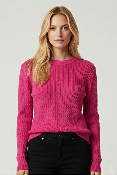 FTZ WOMEN Women's Knitted Sweater Fuchsia 25306