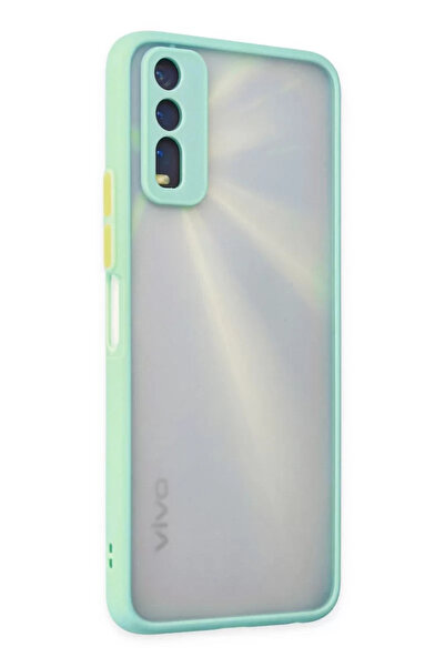 TeknoKapsül غطاء حماية سيليكون مونتريال لهاتف فيفو Y11S من نيو فيس - تركواز