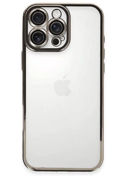 Generic Brand Apple iphone 16 pro case with razer lens silicone - titanium grey