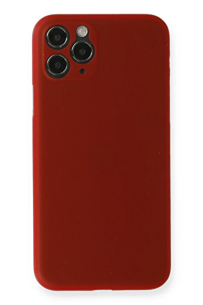 TeknoKapsül حافظة نيو فيس لهاتف آيفون 11 برو ماكس PP غطاء رفيع للغاية - أحمر