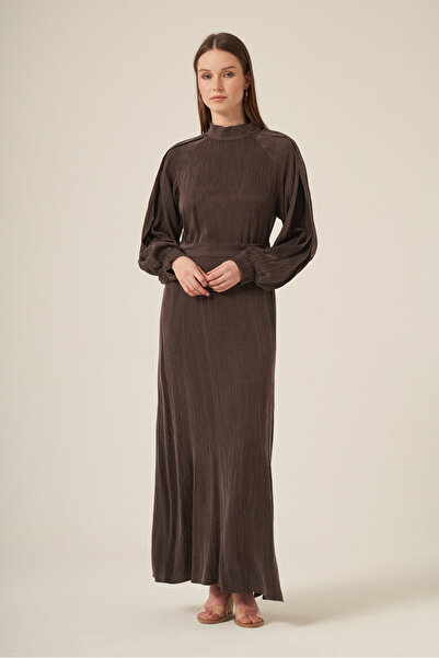 FTZ WOMEN Γυναικείο φόρεμα Zeugma Silk Kupra Καφέ 31313