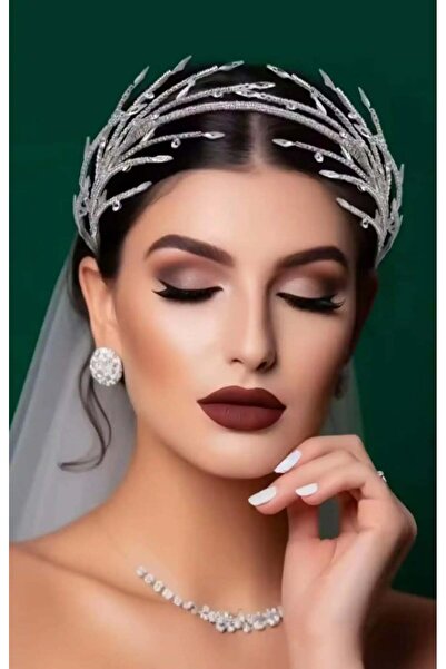 OEM Caesar-type bridal tiara with malleable branches Elegant accessory with l...