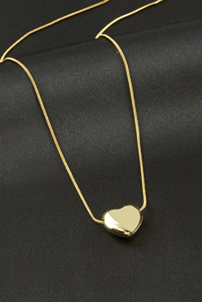 ZERO LAND قلادة من الفولاذ على شكل قلب من NRZSNT (211746) - أصفر