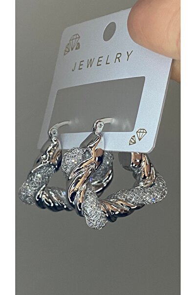 SELUVİA أقراط دائرية فضية من الفولاذ المقاوم للصدأ - أقراط أنيقة وعصرية للاست...