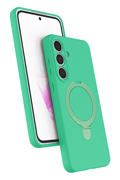 ZEMİRA HOME Newface Samsung Galaxy S24 Fe Regal Magsafe Stand Cover - Green