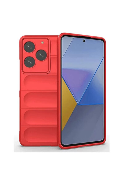 TeknoKapsül حافظة نيو فيس جنرال موبايل إيرا 50 من السيليكون المثالي - أحمر