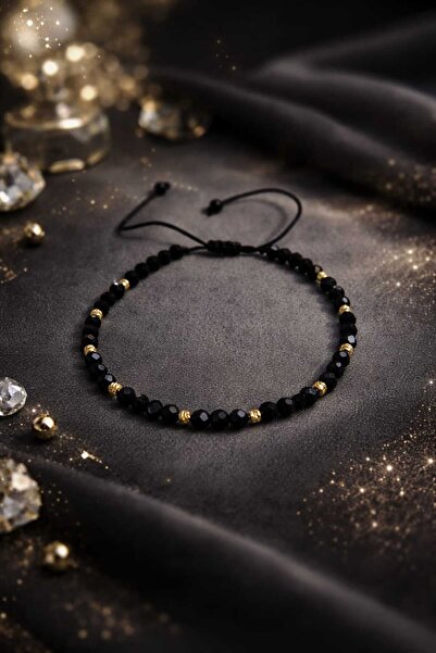 OEM Bratara pe snur cu bile de 4mm si bile din oxel inoxidabil placat cu aur ...