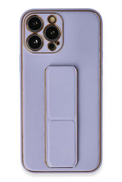 TeknoKapsül حافظة نيو فيس لهاتف آيفون 13 برو ماكس من جلد كوكو - أرجواني