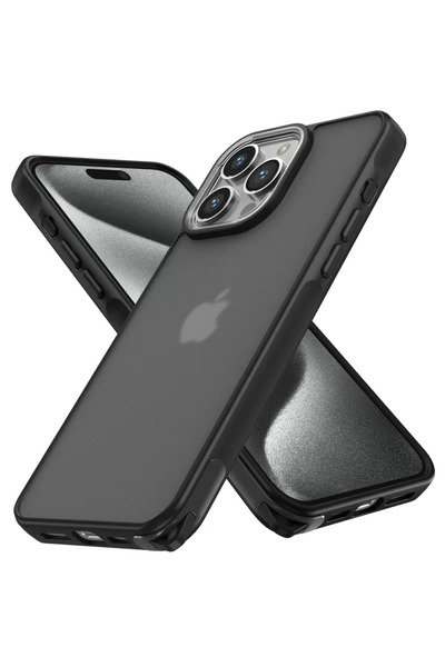 TeknoKapsül غطاء أنيق لهاتف آيفون 15 برو ماكس من نيوفيس - أسود