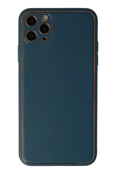ZEMİRA HOME Newface iPhone 11 Pro Case Coco Leather Silicone Cover - Blue
