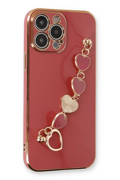 TeknoKapsül حافظة آيفون 14 برو ماكس من نيوفايس إسيلا سيليكون - أحمر