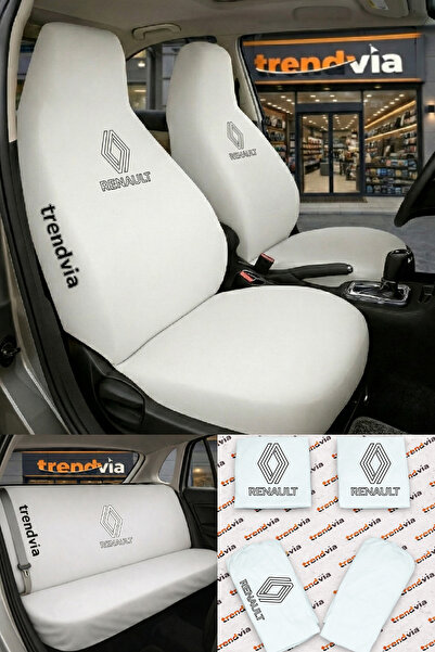 trivexa Renault (Yeni) Logolu Oto Koltuk Kılıfı Ön Arka Set – Penye Universal...
