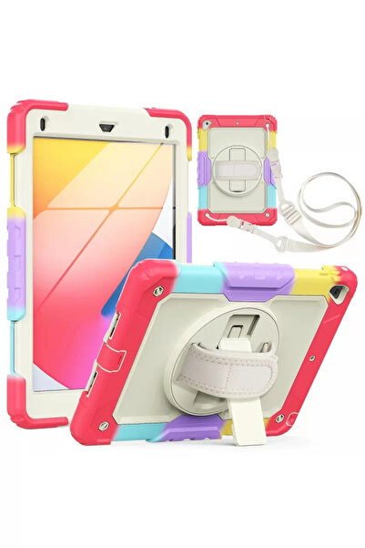 Beta Moda Hub غطاء حماية لجهاز iPad 5 Air 9.7 من Newface بألوان قوس قزح - أحمر