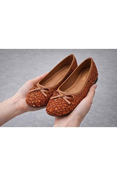 AYAKCİTY حذاء ماري جين باليه مزين بالترتر اللامع، حذاء يومي أنيق بإبزيم ونعل طبي