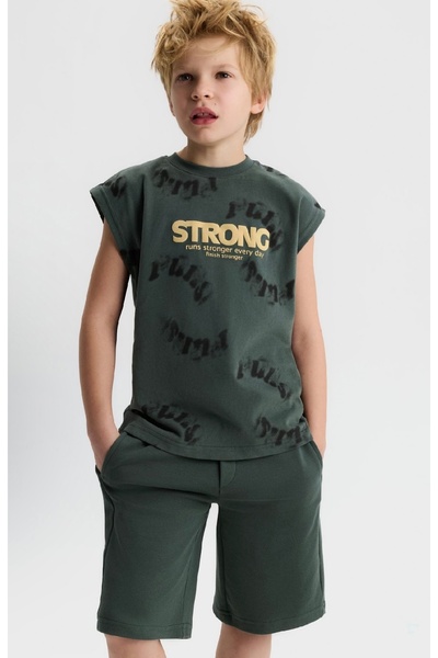 nk kids Limi Boy Soft Textured Combed Cotton Shorts Suit