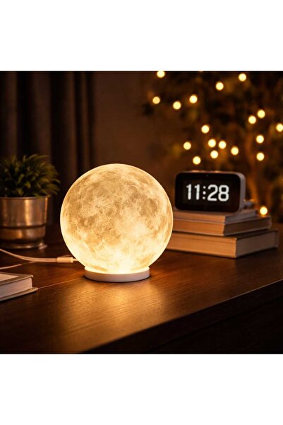 AY LAMBA -DEKORATİF GECE MASA LAMBASI