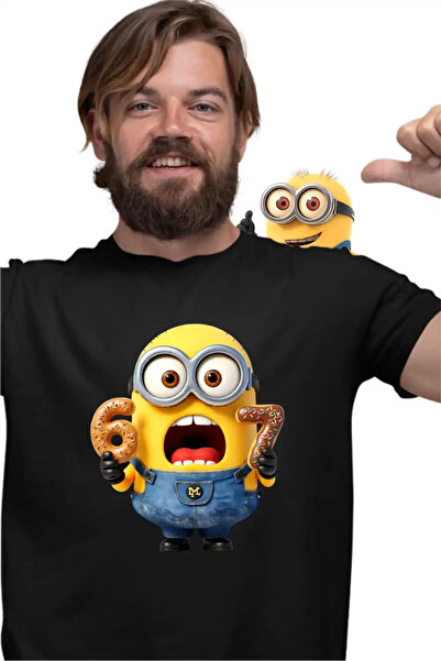 OEM Ανδρικό T-Shirt Μίνιονς Έξι Επτά Ντόνατς 67 Απαισιότατοι