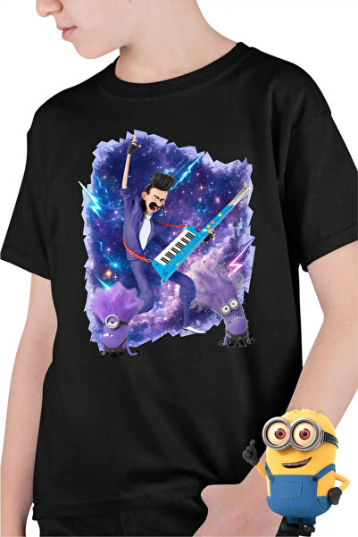 OEM Детска тениска за момчета с Балтазар, Малки злодеи и китара от  "Аз, прок...