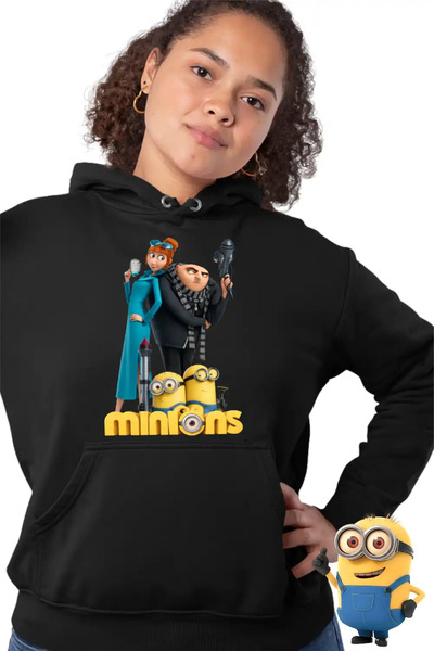 OEM Γυναικείο Φούτερ με Κουκούλα - Οικογένεια Μίνιονς (Η Αισχρή Οικογένεια)
