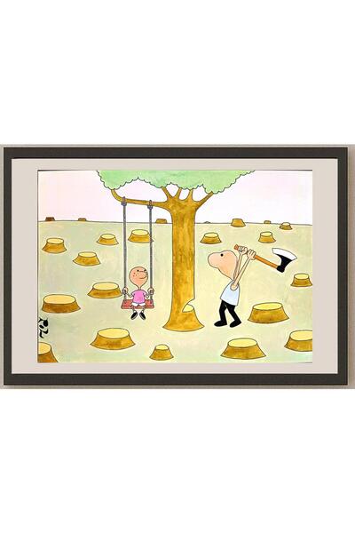 karikatural Louis Postruzin 29x21cm Orijinal Karikatür BOD03633